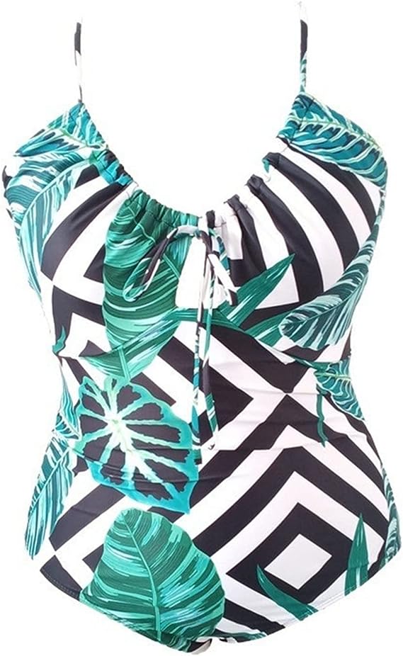 Womens Swimming Costume leaf print Montagne Sports