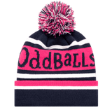 Oddballs Bobble Hat - Navy | Pink | White
