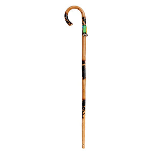 Children's Curved Wooden Walking Stick With Bells 70cm