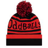 Oddballs Bobble Hat - Black | Scarlet