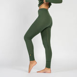 Menique Womens Baselayer Set - Merino Thermal Long Sleeve & Bottom 2-Piece Set - Dark Green