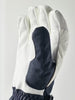 Hestra Adults Ski Gloves - Powder Gauntlet 5 finger (Navy & Off-White)