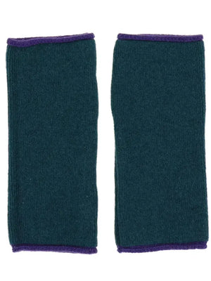Cadenza Italy Wrist Warmers - Cashmere Blend Contrast Edge