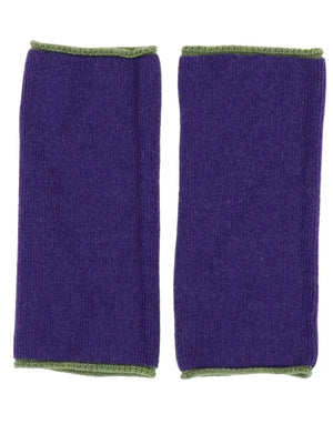 Cadenza Italy Wrist Warmers - Cashmere Blend Contrast Edge