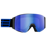Salice Adults Ski & Board Goggles - 105 DARWX Double Antifog Blue Mirror Adaptive Black/Blue Strap S1-S3