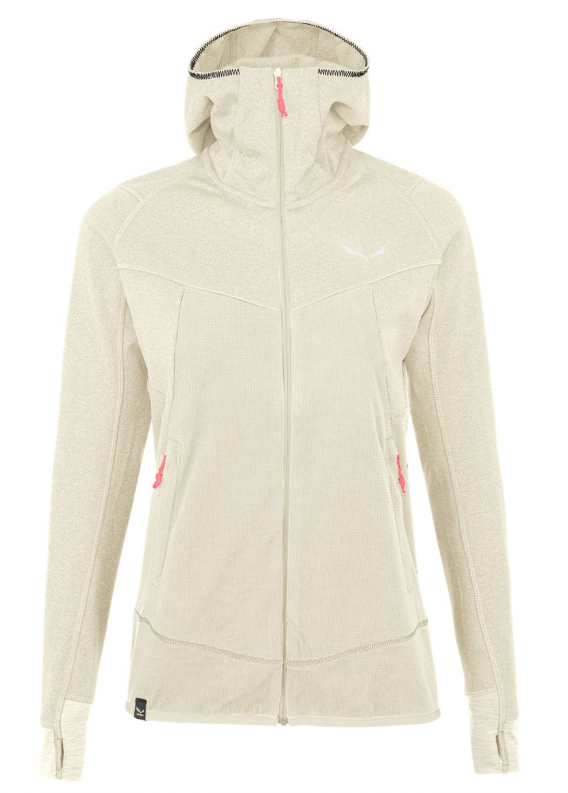 Salewa Womens Fleece Jacket - Puez Hybrid Polarlite Full Zip Hoody