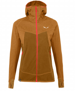 Salewa Womens Fleece Jacket - Puez Hybrid Polarlite Full Zip Hoody