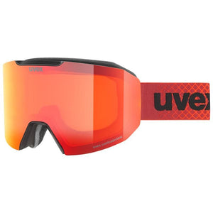 Uvex Adults Ski & Board Goggles - Evidnt ATTRACT CV Black Red/Org