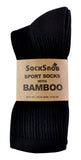 Sock Snob Adults Sports Socks - 6 Pack Calf Size Bamboo and Organic Cotton