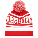 Oddballs Bobble Hat - Cherry | White