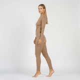 Menique Womens Baselayer Set - Merino Thermal Long Sleeve & Bottom 2-Piece Set - Dark Green