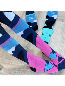 Solesmith Technical Ski Socks - Mountain Patterned