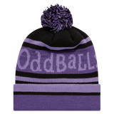 Oddballs Bobble Hat - Black | Purple  |Lilac