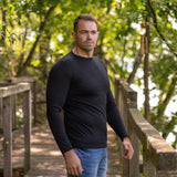 Menique Mens Baselayer Top - LS Lightweight Merino