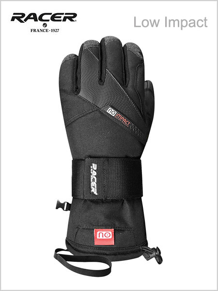 Racer Snowboard Gloves: Low Impact (Black)