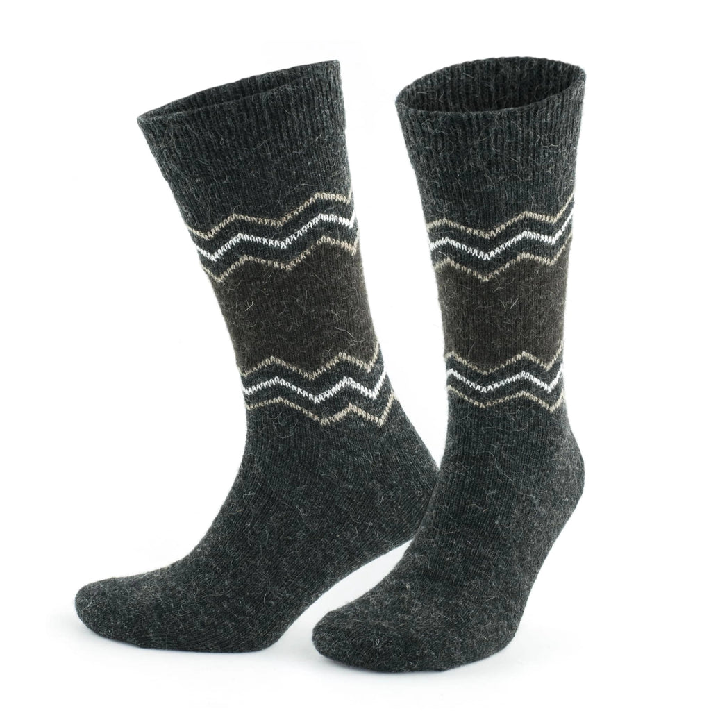 AJTU Adults Socks - Alpaca Wool Patterned (Pack of 2)