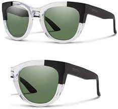 Smith Sidney Crystal Black PZ Grey Green CP Sunglasses