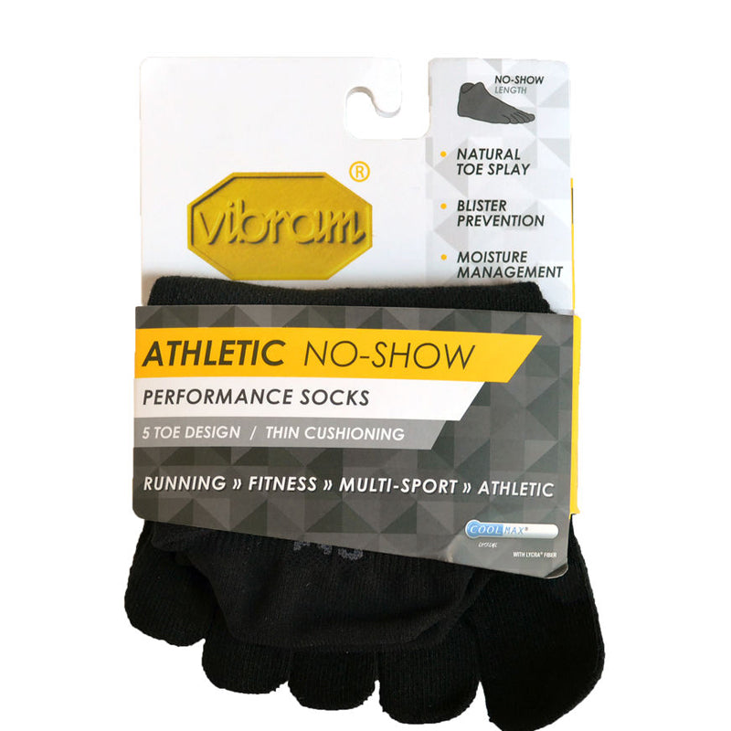 Vibram Adults Socks - Five Toe Athletic No Show TWIN PACK